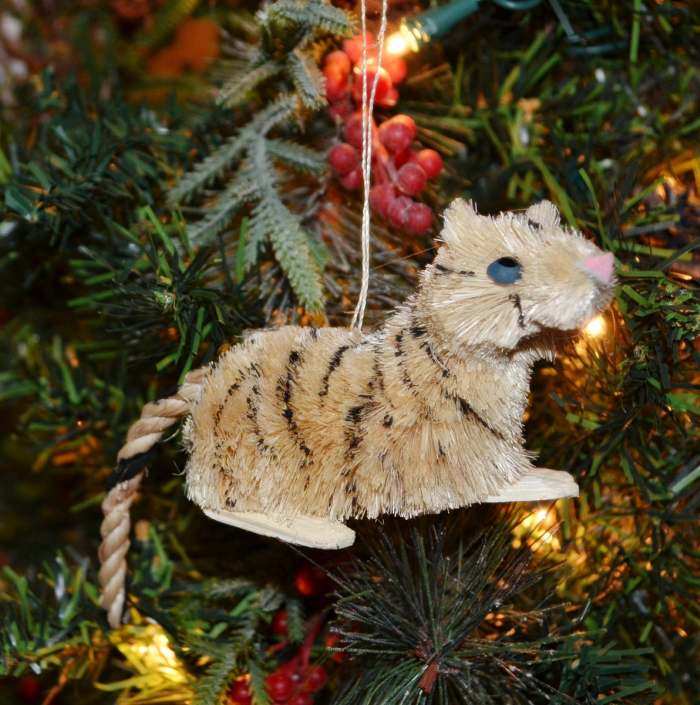 Brushart Bristle Brush Ornament Tiger